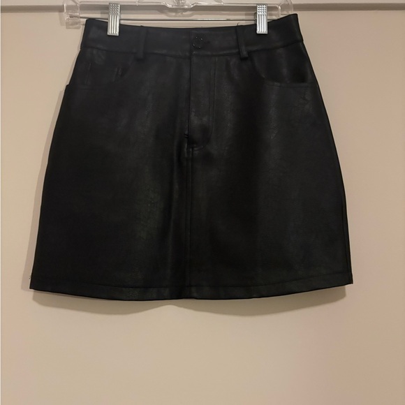 Princess Polly Dresses & Skirts - Princess Polly Black Leather Skirt